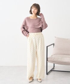 earth music&ecology 【2WAY】【洗濯機洗い可】SET2点クロスニット＋キャミソール