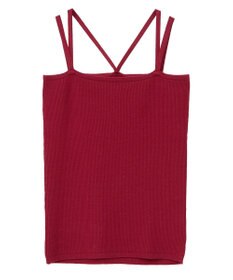 earth music&ecology 【2WAY】【洗濯機洗い可】SET2点クロスニット＋キャミソール