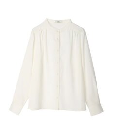 earth music&ecology バンドカラーブラウス