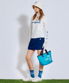 PW CIRCULUS 【吸水速乾 / UV遮蔽率99.5% UVカット / ストレッチ】【WOMEN】ラビットグラフィック ロングスリーブモックT ゴルフウェア レディース