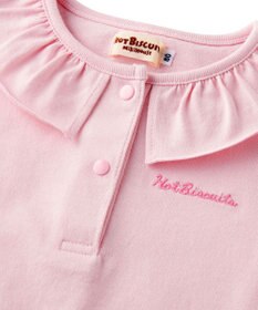 MIKI HOUSE HOT BISCUITS 【70-110cm】 天竺素材 フリル 半袖Tシャツ
