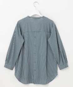 J.PRESS LADIES 【WEB限定】 ピンストライプジャージー バンドカラー カットソー