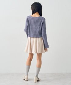 earth music&ecology ミニベロアダブルジップカーディガン