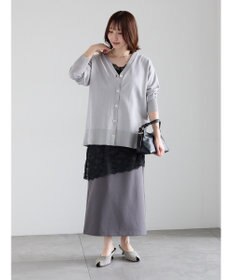 Te chichi 【雑誌掲載アイテム】ダブルクロスイージーナロースカート