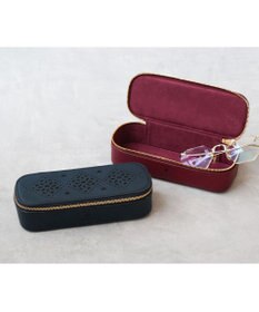 genten アーガイルカットワーク メガネケース