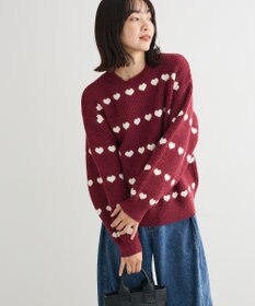 Green Parks ・ｓｗｉｎｇ　ｂｙ　ハートジャカードクルーニット