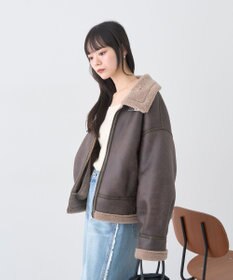 earth music&ecology フェイクムートンジャケット