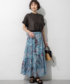 23区 【先行予約】Ericaランダムペイズリープリント フレアスカート