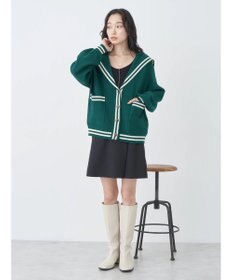 earth music&ecology セーラーニットカーディガン