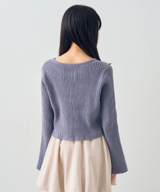 earth music&ecology ミニベロアダブルジップカーディガン