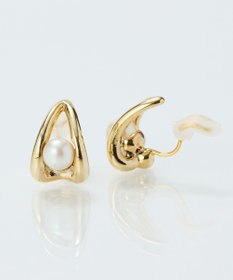 Phoebe 【痛くないシリーズ/金属アレルギー対応】ドロップパールライトフィットイヤリング　ゴールド