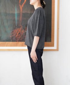 TOQUE 〈大草直子さんアドバイザー〉【天然素材】アルパカシルクニット5分袖