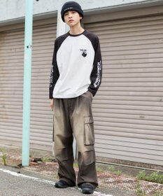 WEGO 【ユニセックス着用ITEM/MLサイズ展開】スリーブロゴグラフィックラグランT（LS）