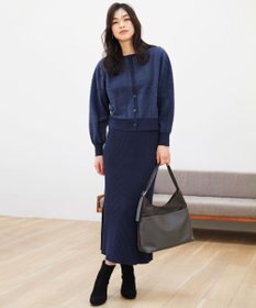 ANY L フェザーカーディガン×ニットスカートセットアップ