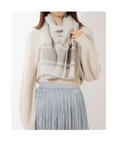 UNBILLION カシュネ cache nez / カシミヤボーダー縮絨マフラー