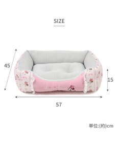 PET PARADISE ディズニー ミニーマウス 四角 クール カドラー 《レース柄》 小型犬 57×45cm M