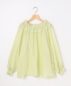 組曲 【Flower Collection】フラワードット ブラウス ライム×イエロー系