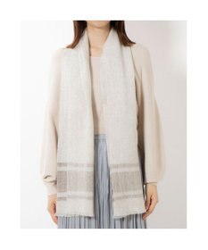 UNBILLION カシュネ cache nez / カシミヤボーダー縮絨マフラー