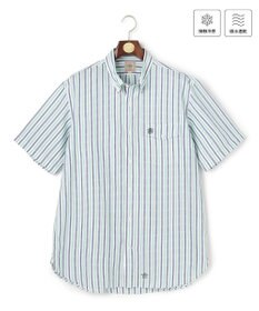 J.PRESS MEN 【KING SIZE 】【吸水速乾 / 接触冷感 / 高通気性】Aero Weave クールマックスサッカー ストライプ シャツ / B.D.
