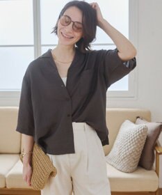 WEGO 【ANGIE VINTAGE】接触冷感開襟シャツ