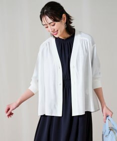 ANY SIS シアーギャザー カーディガン