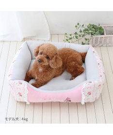 PET PARADISE ディズニー ミニーマウス 四角 クール カドラー 《レース柄》 小型犬 57×45cm M