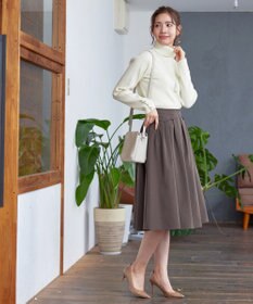 Tiaclasse フラップポケットタックフレアスカート