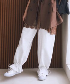 earth music&ecology 裾ドロストスウェットパンツ