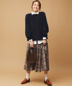 組曲 ギミックチェックツイードスカート