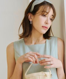 Tiaclasse ガラスダブルフラワーピアス