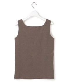 23区 S シャイニーリブ スクエアネック タンクトップ