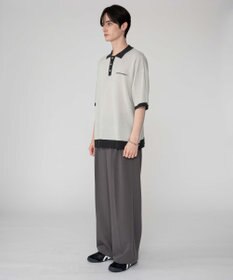 WEGO 【ユニセックス着用ITEM/MLサイズ展開】ワンポイントニットポロシャツ（SS）