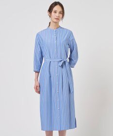 J.PRESS LADIES S TC ハイカウントストライプ シャツ ワンピース