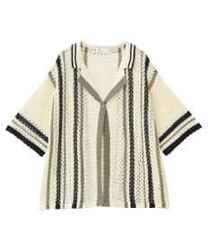 CRAFT STANDARD BOUTIQUE クロシェバイカラーニットプルオーバー