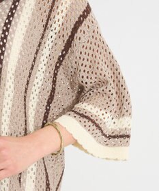 CRAFT STANDARD BOUTIQUE クロシェバイカラーニットプルオーバー