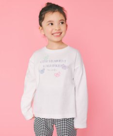 ANY KIDS 【綿100%】ロゴプリント 長袖Tシャツ