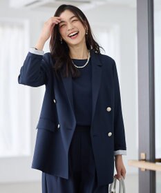 ANY L イージーケアライトストレッチダブルテーラードジャケット