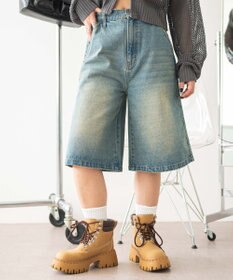 WEGO ロゴスタッズハーフパンツ