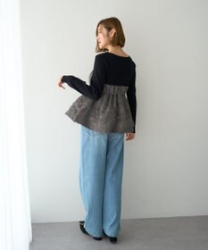 YECCA VECCA バルーンヘムドッキングニット