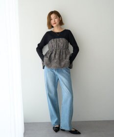 YECCA VECCA バルーンヘムドッキングニット