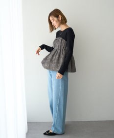 YECCA VECCA バルーンヘムドッキングニット