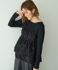 YECCA VECCA バルーンヘムドッキングニット