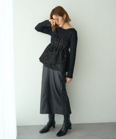 YECCA VECCA バルーンヘムドッキングニット