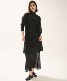 uncrave シアーニット リブロングカーディガン