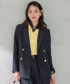 ANY SIS 褒めらレディストレッチ テーラード ジャケット ネイビー