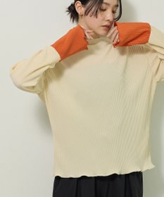 Green Parks プリーツ袖配色プルオーバー