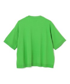 BEIGE， 【洗える】NADIA / レザーポケット付き半袖ニットTシャツ