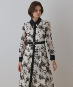 GRACE CONTINENTAL チュールコードレースワンピース