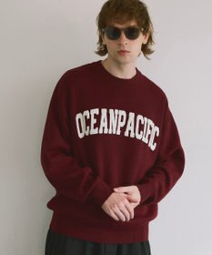 OP／FILA 【ocean pacific】サガラ刺しゅうロゴクルーニット/メンズ