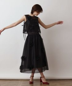GRACE CONTINENTAL メッシュフラワートップ